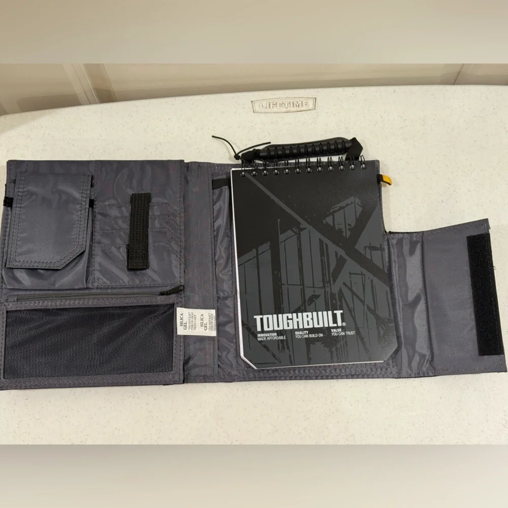 NEW ToughBuilt Black iPad Organizer + Grid Notebook ~ Model # TB -56-IP-C